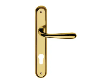 GARDA - Classic style brass door handle on back plate _ LINEA CALI'